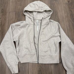 lululemon athletica Light Gray Zip-Up Hoodie